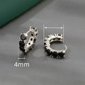 European American Round Rhinestone Hoop Earrings, Casual Elegant Date Jewelry Accessories view 4