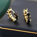 European American Round Rhinestone Hoop Earrings, Casual Elegant Date Jewelry Accessories view 2