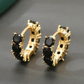 European American Round Rhinestone Hoop Earrings, Casual Elegant Date Jewelry Accessories view 1