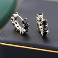 European American Round Rhinestone Hoop Earrings, Casual Elegant Date Jewelry Accessories view 5