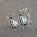 Sweet Square Zircon Cross Stud Earrings For Women, Petite Elegant Daily Wear Ear Jewelry view 4