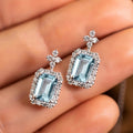Sweet Square Zircon Cross Stud Earrings For Women, Petite Elegant Daily Wear Ear Jewelry view 2