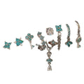 Zircon Flower Rhombus Drop Earrings With Silver Posts, Delicate Sweet Niche Style Jewelry view 5