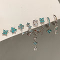 Zircon Flower Rhombus Drop Earrings With Silver Posts, Delicate Sweet Niche Style Jewelry view 2