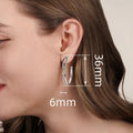 C Shaped Statement Earrings For Women, Vacation Style Linear Design Fashion Niche Jewelry view 4