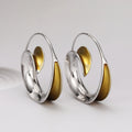 Circular Statement Earrings With Oil Painting Finish, Vacation Style Retro Geometric Jewelry view 6