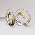 Circular Statement Earrings With Oil Painting Finish, Vacation Style Retro Geometric Jewelry view 2