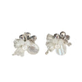 Crystal Flower Teardrop Faux Pearl Stud Earrings Elegant OL Style Light Luxury Jewelry view 5