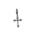 Sparkling Full Rhinestone Cross Long Drop Earrings Copper Light Luxury Minimalist Statement Jewelry view 5