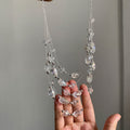 Layered Round Glass Bead Necklace Minimalist Geometric Beach Vacation Choker view 2