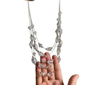 Layered Round Glass Bead Necklace Minimalist Geometric Beach Vacation Choker view 5