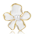 Enamel Alloy Five Petal Flower Brooch For Women Apparel view 5