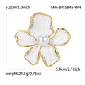 Enamel Alloy Five Petal Flower Brooch For Women Apparel view 4