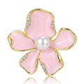 Enamel Alloy Five Petal Flower Brooch For Women Apparel view 1