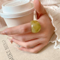 Irregular Marbled Resin Statement Ring For Women view 4