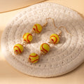 Baseball Theme Bow Heart Long Tassel Earrings Red Stripe Creative Fashion Sports Jewelry view 4