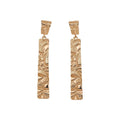 Alloy Wrinkled Rectangle Stud Earrings Geometric Statement Fashion Light Luxury Jewelry for Women view 5