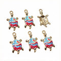 Colorful Enamel Turtle Alloy Pendant For DIY Jewelry Accessories, Bracelet Charms And Earrings view 3