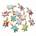 Colorful Enamel Turtle Alloy Pendant For DIY Jewelry Accessories, Bracelet Charms And Earrings view 5