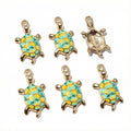 Colorful Enamel Turtle Alloy Pendant For DIY Jewelry Accessories, Bracelet Charms And Earrings view 4