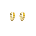 Elegant Mobius Twist Textured Alloy Hoop Earrings For Women, Light Luxury Gold Silver Metal Huggie Earrings view 5