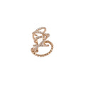 14K Gold Plated Copper Zircon Multi Layer Cross Geometric Clip-on Earrings For Women view 5