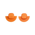 Resin Square Fan Geometric Stud Earrings With Silver Posts For Women European Style view 5