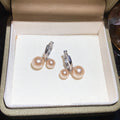 French Vintage Faux Pearl Round Geometric Earrings Simple Light Luxury Ear Clips view 3