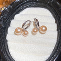 French Vintage Faux Pearl Round Geometric Earrings Simple Light Luxury Ear Clips view 1