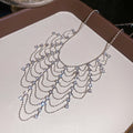 Korean Light Luxury Copper Round Rhinestone Geometric Collarbone Necklace view 4