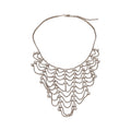 Korean Light Luxury Copper Round Rhinestone Geometric Collarbone Necklace view 5