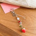 Cute Acrylic Strawberry Pearl Star Crystal Pendant Necklace With Flower Shell Bow Charm Style view 2