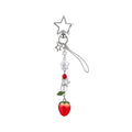Cute Acrylic Strawberry Pearl Star Crystal Pendant Necklace With Flower Shell Bow Charm Style view 5