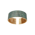 Light Luxury Copper Multi Layer Round Rhinestone Bangle For Women Elegant Statement Jewelry view 5