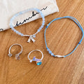 Beaded Woven Goldfish Bracelet And Ring Jewelry Set Fresh Sweet Casual Everyday Style view 2