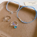 Beaded Woven Goldfish Bracelet And Ring Jewelry Set Fresh Sweet Casual Everyday Style view 4