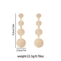 Luxury Full Rhinestone Geometric Round Circle Long Drop Alloy Party Statement Dangle Earrings view 5