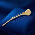 Alloy Smooth Ginkgo Leaf Brooch Minimalist Lapel Pin For Coats view 3