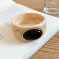 Minimalist Resin Oval Gradient Geometric Bangle, Fashionable Everyday Wrist Jewelry view 4