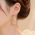 Bohemian Teardrop Alloy Rhinestone Crystal Beaded Tassel Chandelier Luxury Ethnic Women's Earrings view 2