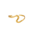Gold Plated Snake Shape Wave Line Open Upper Arm Cuff Bracelet Fashion Arm Chain Open Bangle view 5