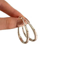 Iron Oval Polka Dot Hoop Earrings With Silver Posts, Minimalist Geometric Fashion Jewelry view 5