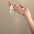 Pastoral Flower Fairy Faux Crystal Beaded Multi Layer Floral Choker Necklace view 2