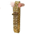 18K Gold Plated Zircon Spliced Open Bracelet For Women view 5