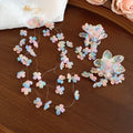 Dopamine Acrylic Flower Stud Earrings And Necklace Jewelry Set For Women Vacation Style view 4