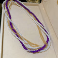 Old Money Style Layered Imitation Pearl Beaded Geometric Choker Necklace For Women view 4