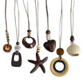 2026 Old Money Brown Resin Heart Necklace For Women Geometric Clavicle Chain Minimalist Accessory view 5