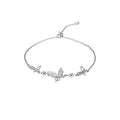 Copper Zircon Shell Butterfly Bear Pearl Necklace Bracelet Jewelry Set, Korean Light Luxury Floral Style view 5