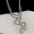 Old Money Style Alloy Geometric Circle Tassel Chain Necklace Minimalist Clavicle Jewelry view 2