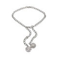 Old Money Style Alloy Geometric Circle Tassel Chain Necklace Minimalist Clavicle Jewelry view 5